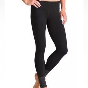 Athleta plié tight leggings in black and gray size XS